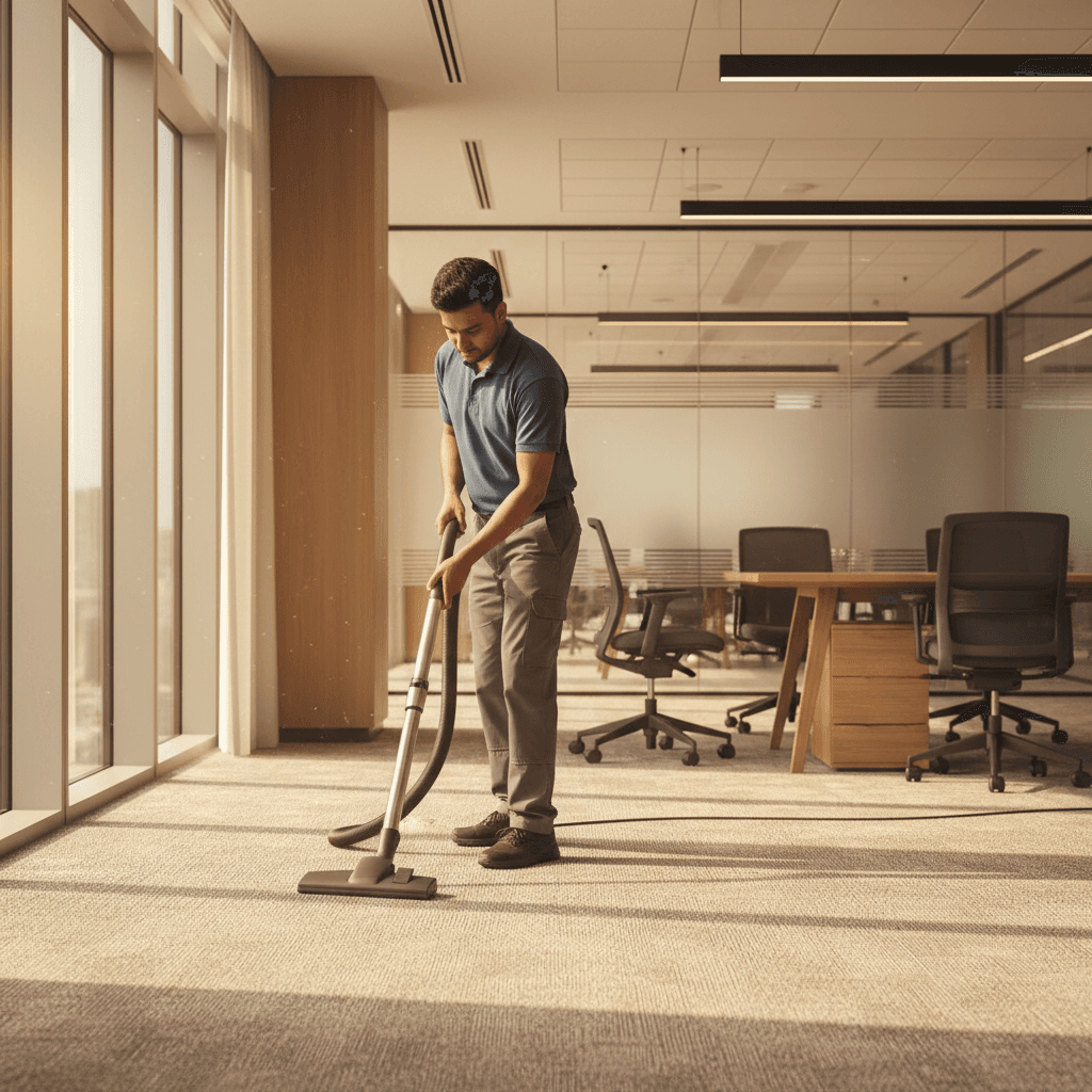 Commercial office space carpet cleaning and maintenance