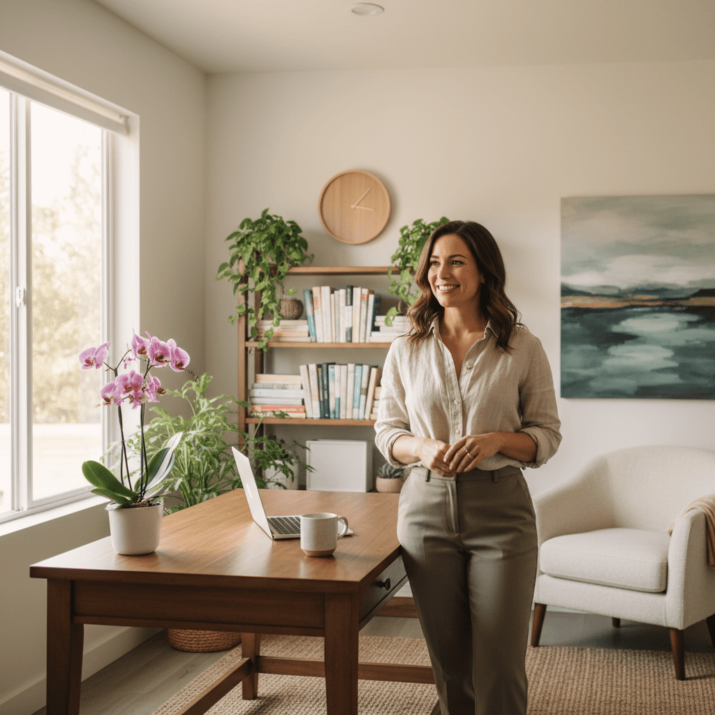 Satisfied customer enjoying their freshly cleaned home